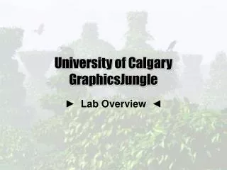 University of Calgary GraphicsJungle