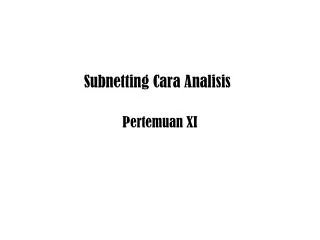 subnetting cara analisis