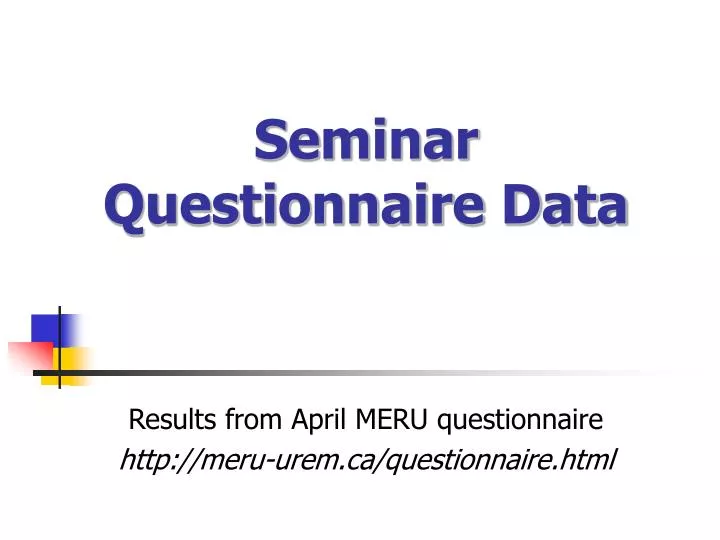 seminar questionnaire data