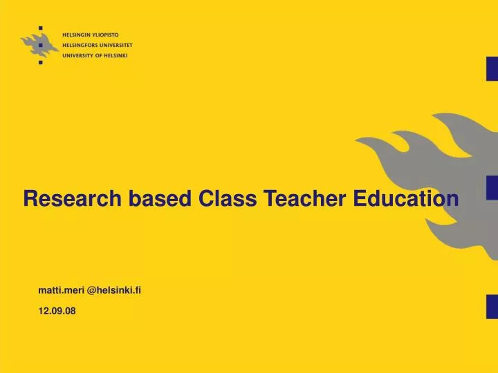 research based class teacher education
