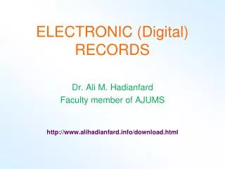 electronic digital records