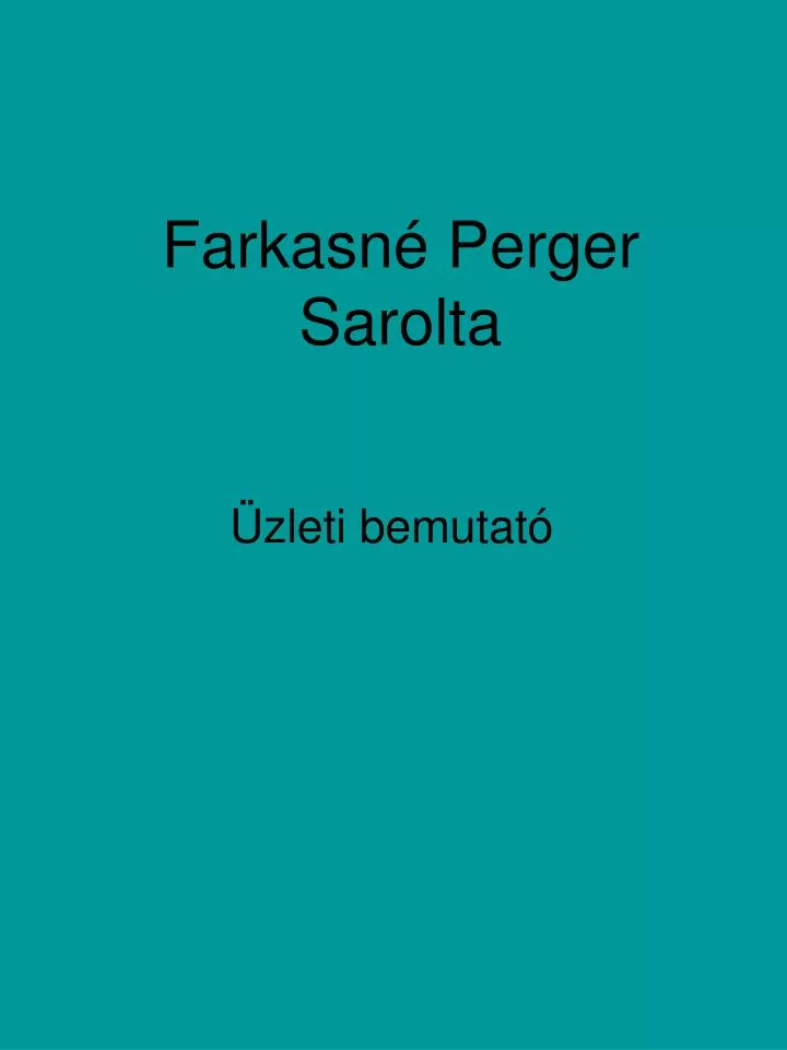 farkasn perger sarolta