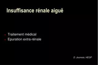 insuffisance r nale aigu