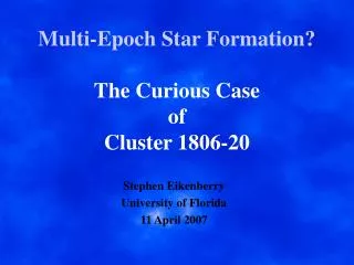 Multi-Epoch Star Formation? The Curious Case of Cluster 1806-20