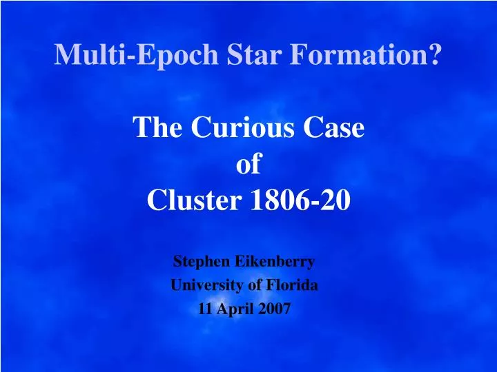 multi epoch star formation the curious case of cluster 1806 20