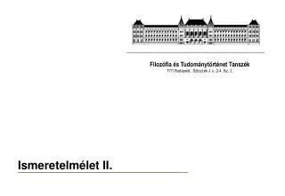 ismeretelm let ii
