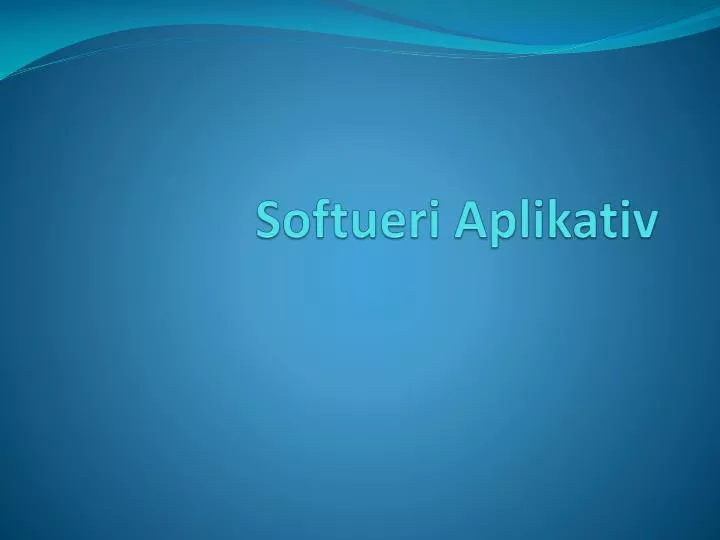 softueri aplikativ