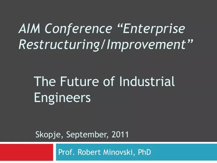 the future of industrial engineers