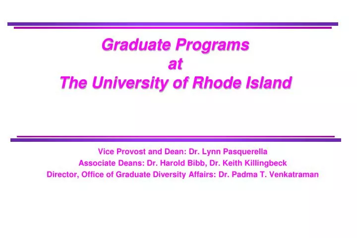 graduate programs at the university of rhode island