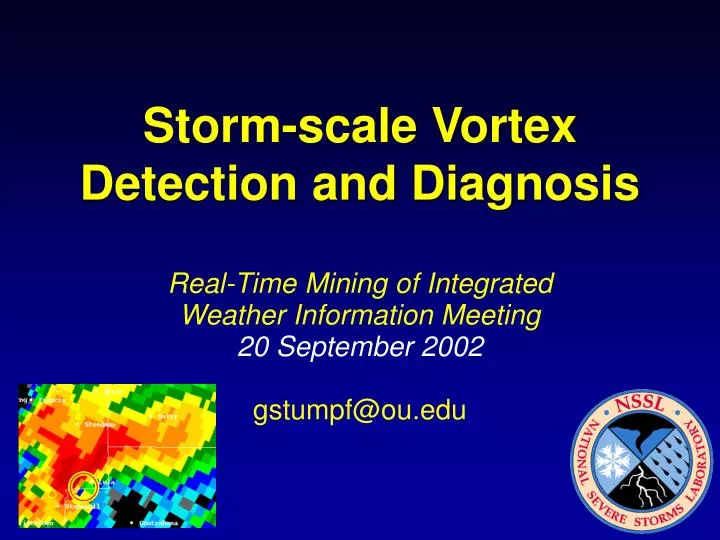 storm scale vortex detection and diagnosis