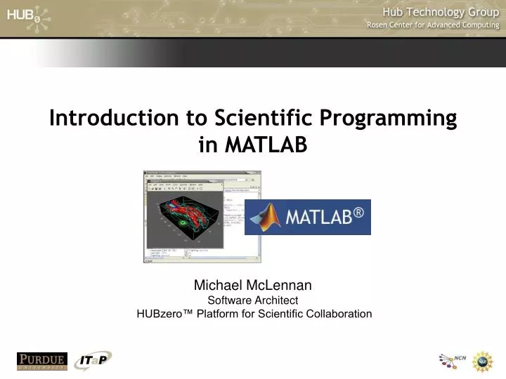 introduction to scientific programming in matlab