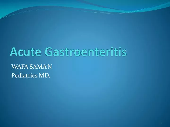 acute gastroenteritis