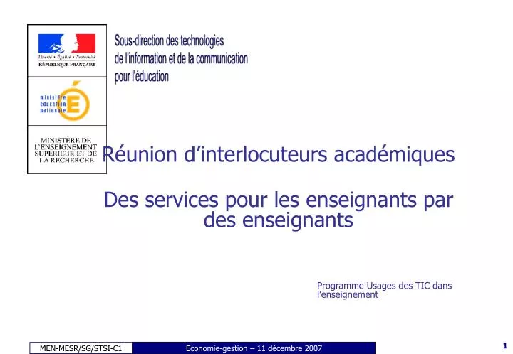 r union d interlocuteurs acad miques des services pour les enseignants par des enseignants