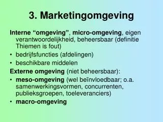 3 marketingomgeving