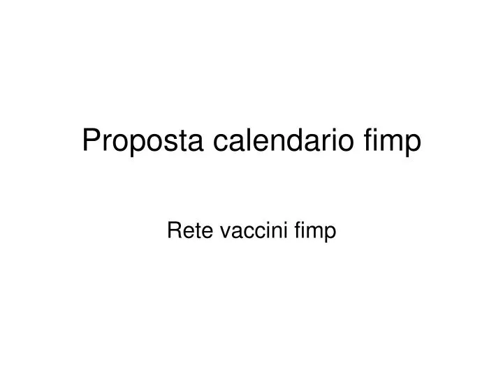 proposta calendario fimp