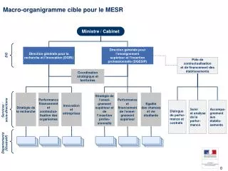 macro organigramme cible pour le mesr