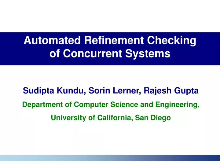 automated refinement checking of concurrent systems