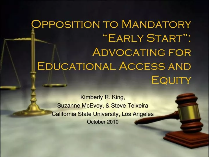 opposition to mandatory early start advocating for educational access and equity