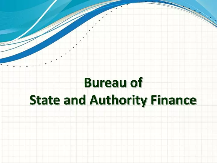 bureau of state and authority finance