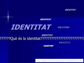 qu s la identitat