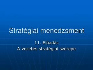 strat giai menedzsment