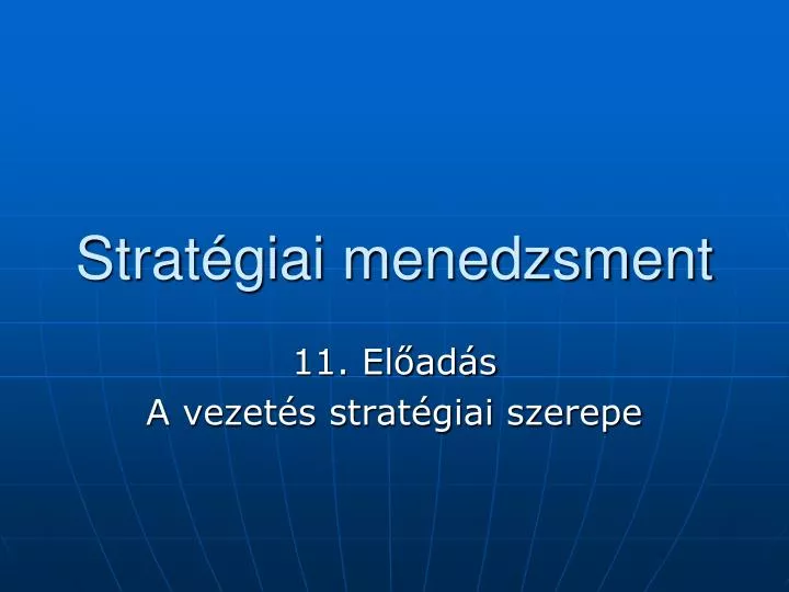 strat giai menedzsment