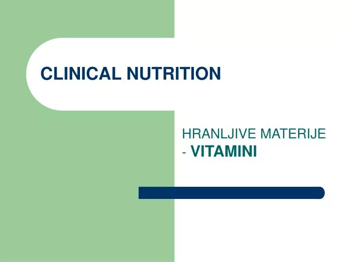 clinical nutrition