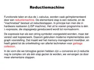 reductiemachine