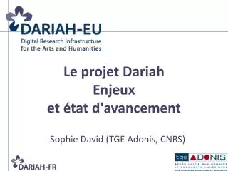 sophie david tge adonis cnrs