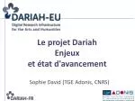 Sophie David (TGE Adonis, CNRS) - slide 1