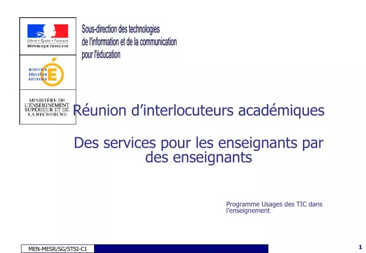 r union d interlocuteurs acad miques des services pour les enseignants par des enseignants