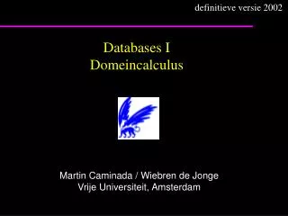Databases I Domeincalculus