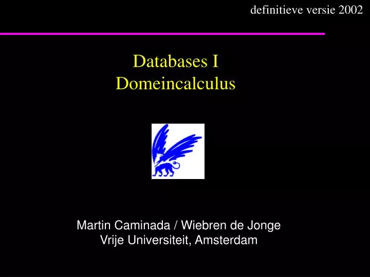databases i domeincalculus