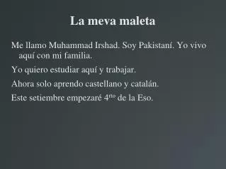 la meva maleta