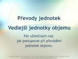p evody jednotek