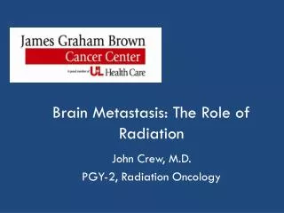 Brain Metastasis: The Role of Radiation