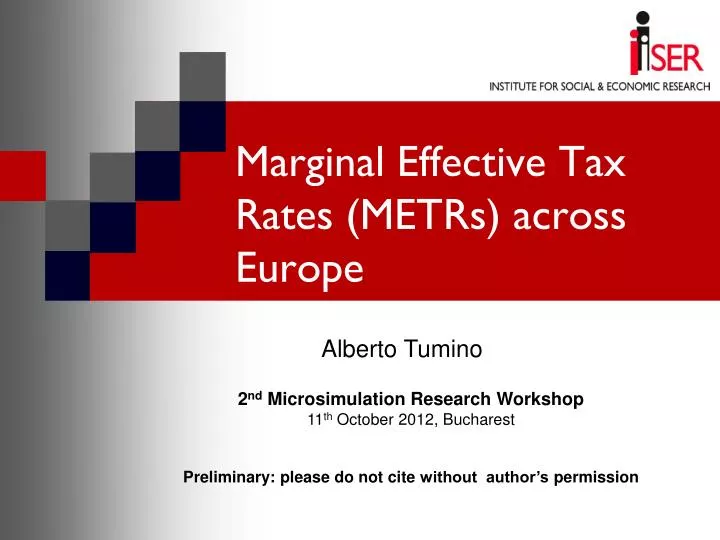 marginal effective tax rates metrs across europe