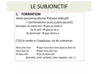 le subjonctif