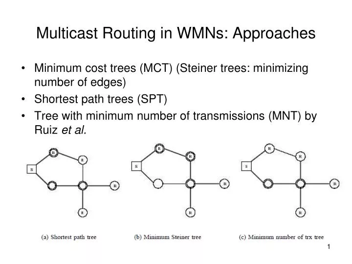 multicast routing in wmns approaches