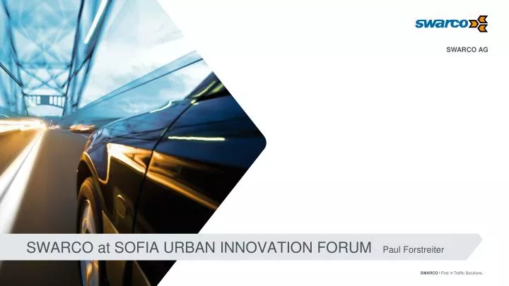 swarco at sofia urban innovation forum paul forstreiter