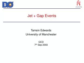 Jet + Gap Events