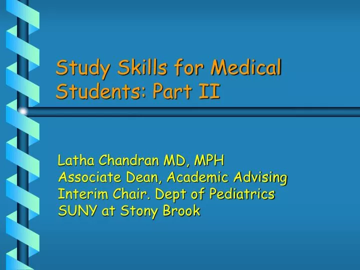 study skills for medical students part ii