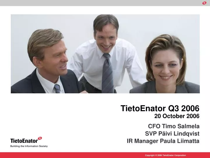 tietoenator q3 2006 20 october 2006