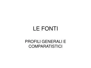 le fonti