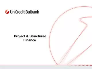 Project &amp; Structured Finance
