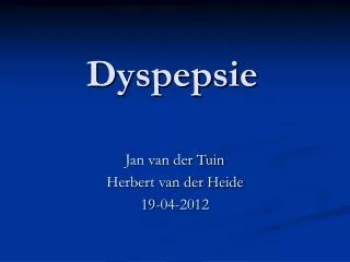dyspepsie