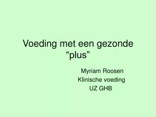 voeding met een gezonde plus