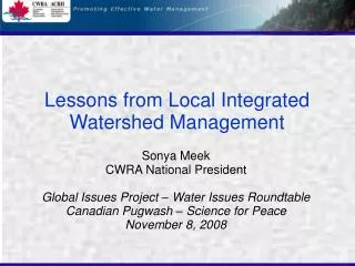 Lessons from Local Integrated Watershed Management