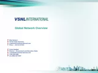 global network overview