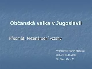 ob ansk v lka v jugosl vii